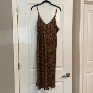 Leopard Midi Slip Dress